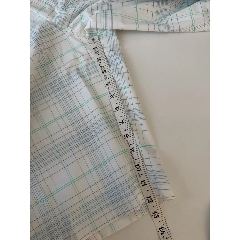 Nike Golf Shorts Mens 40 White Plaid Stretch Performance Bermuda Long 12